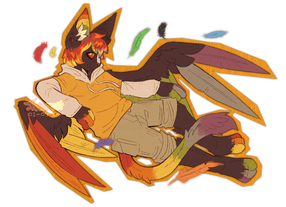 Pax, the winged cat! whimsicat’s character :]